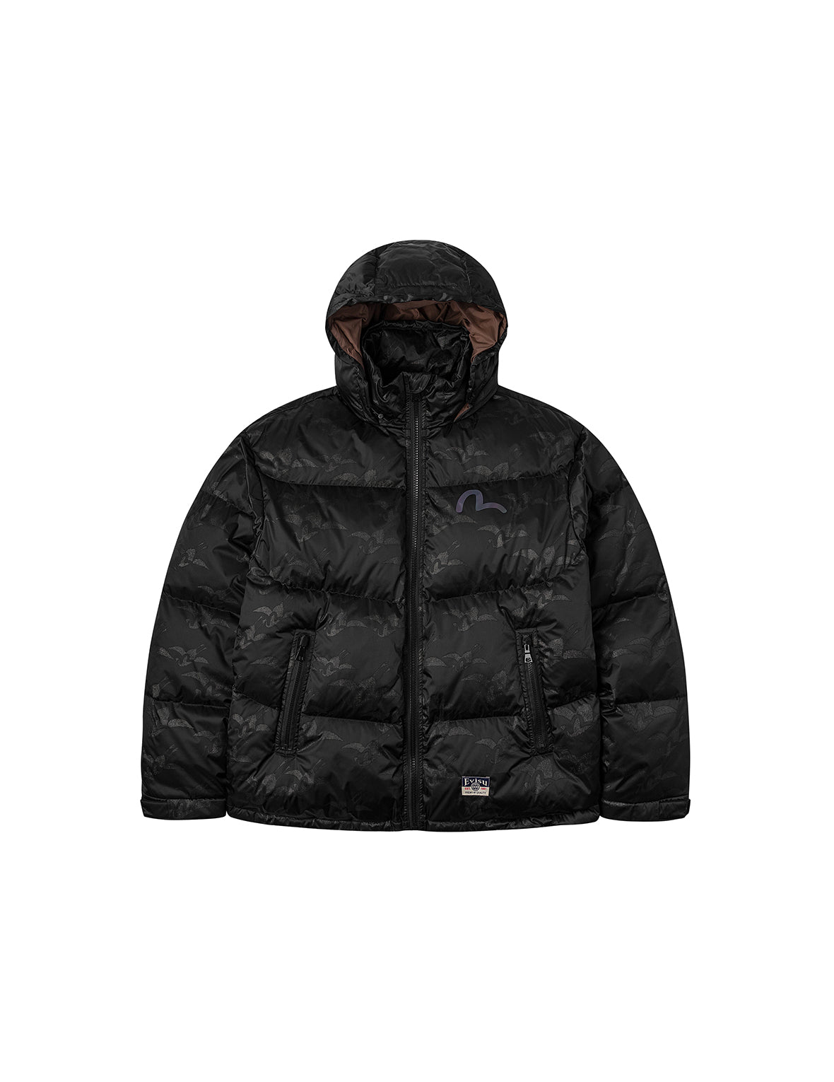 Allover Seagull Crane Jacquard Regular Fit Down Jacket
